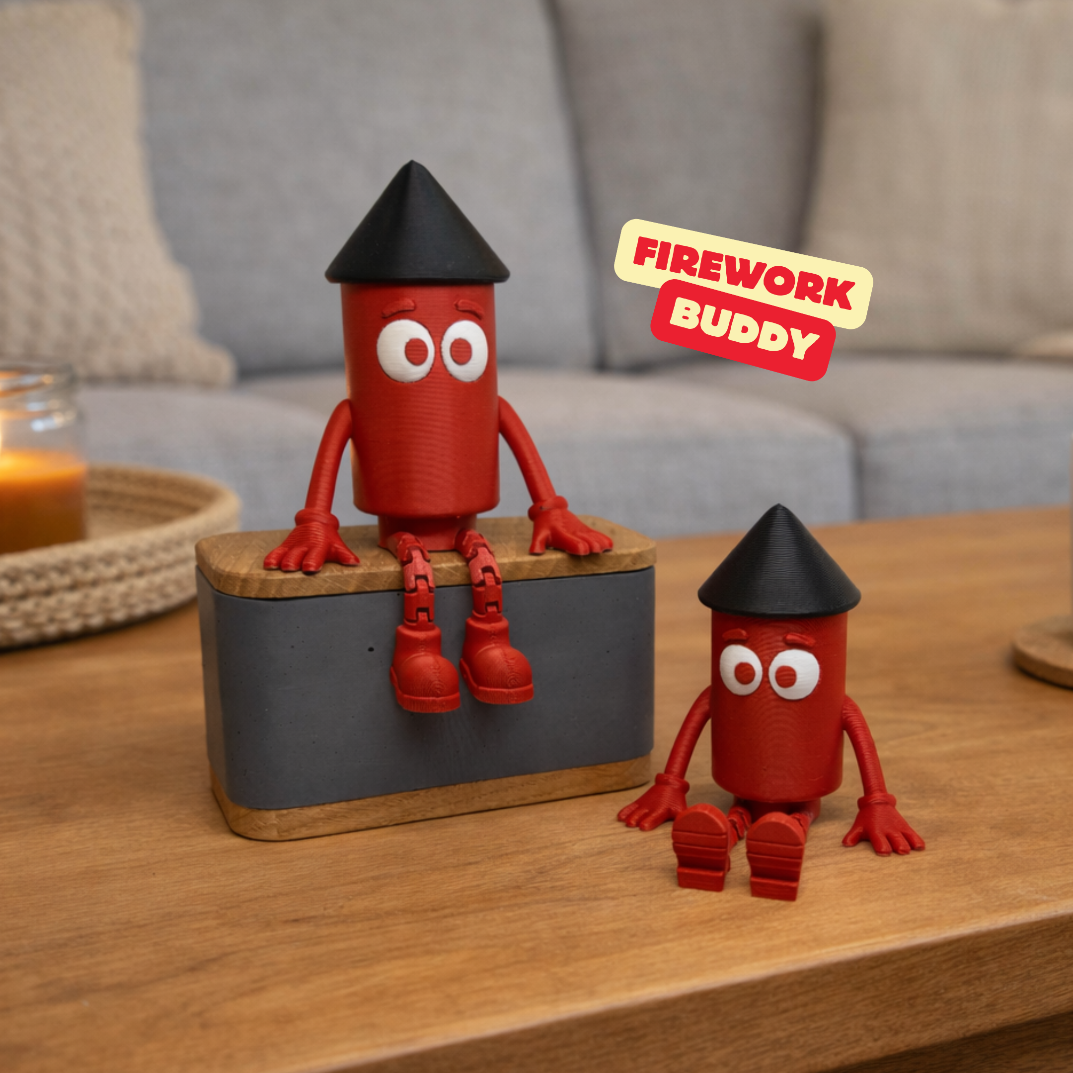 FIREWORK BUDDY ARTICUOLATED / FLEXI SILVESTER BUDDY / SILVESTER DECOR