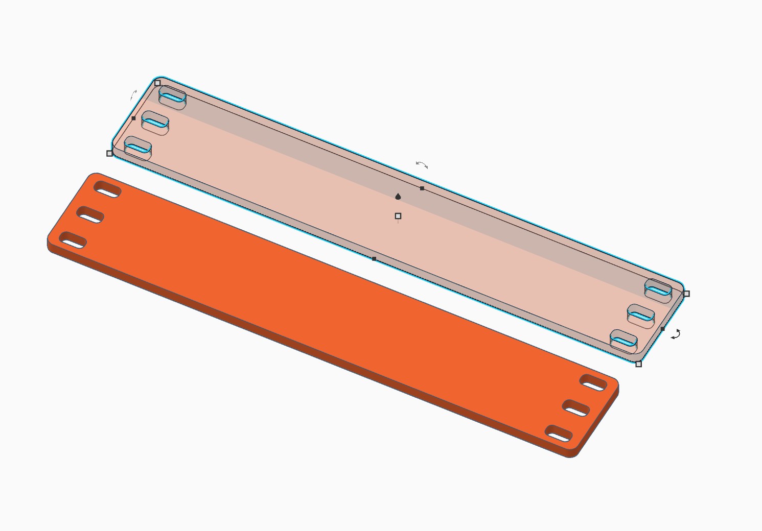 10 inch Rack 1U Panel Blank Template