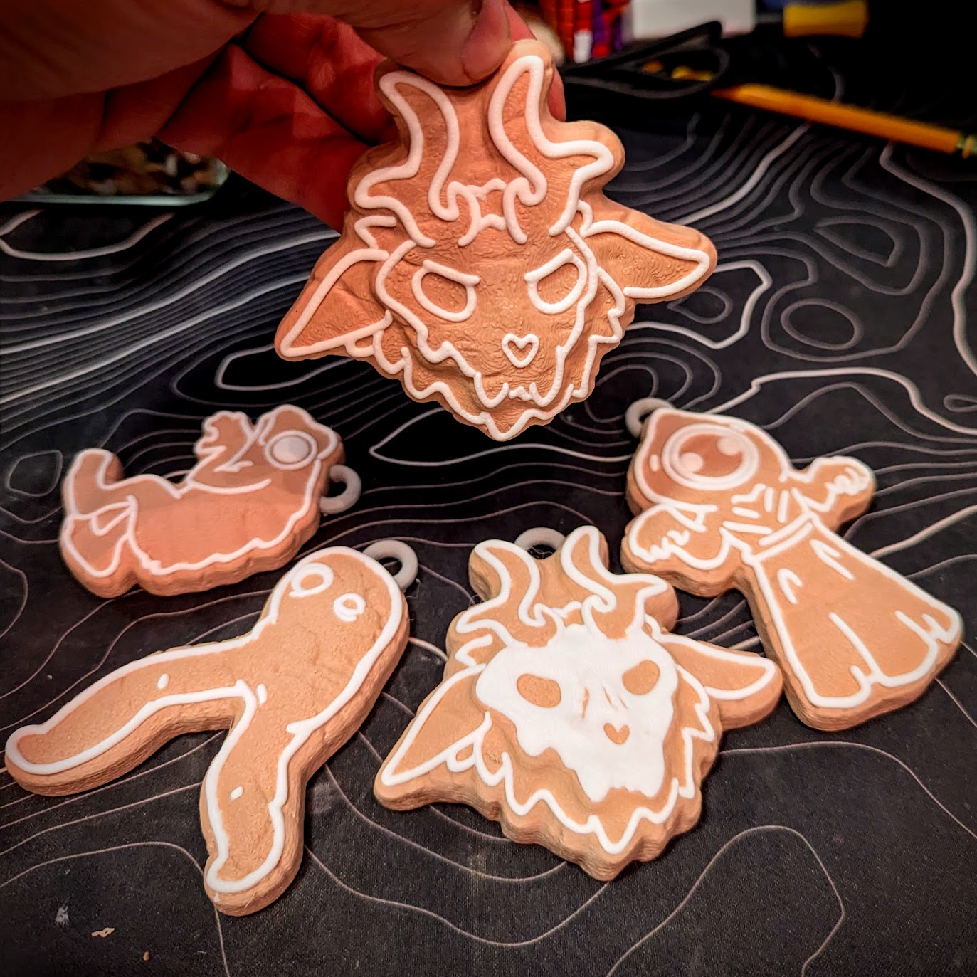 Cryptid Cookie Ornaments