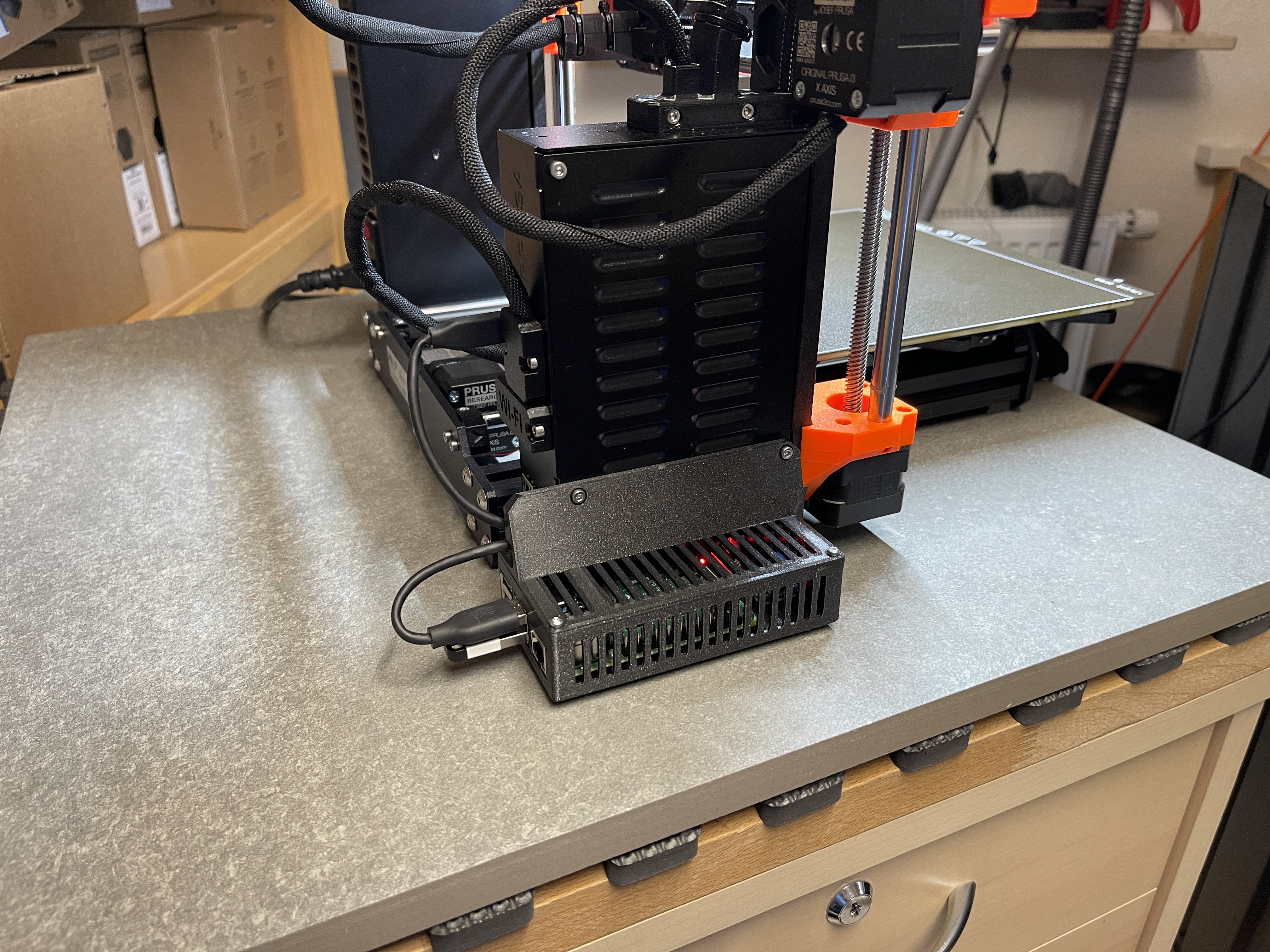 Prusa MK4 Raspberry PI Cabinet with DC Converter