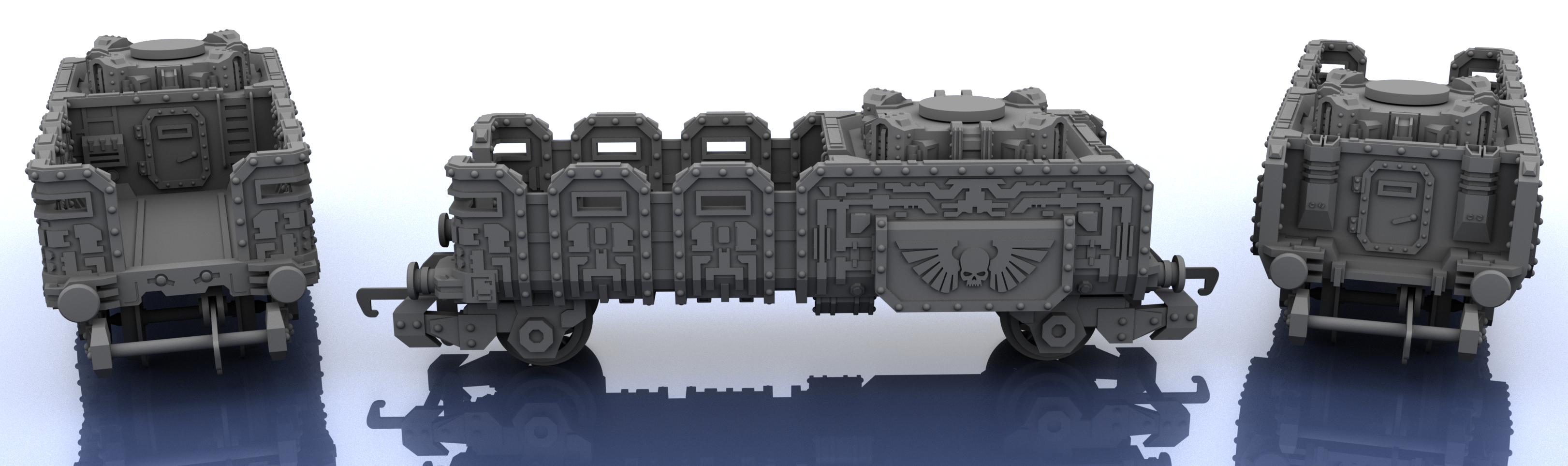 OO Train - Troop Platform v3 L - Warhammer Style