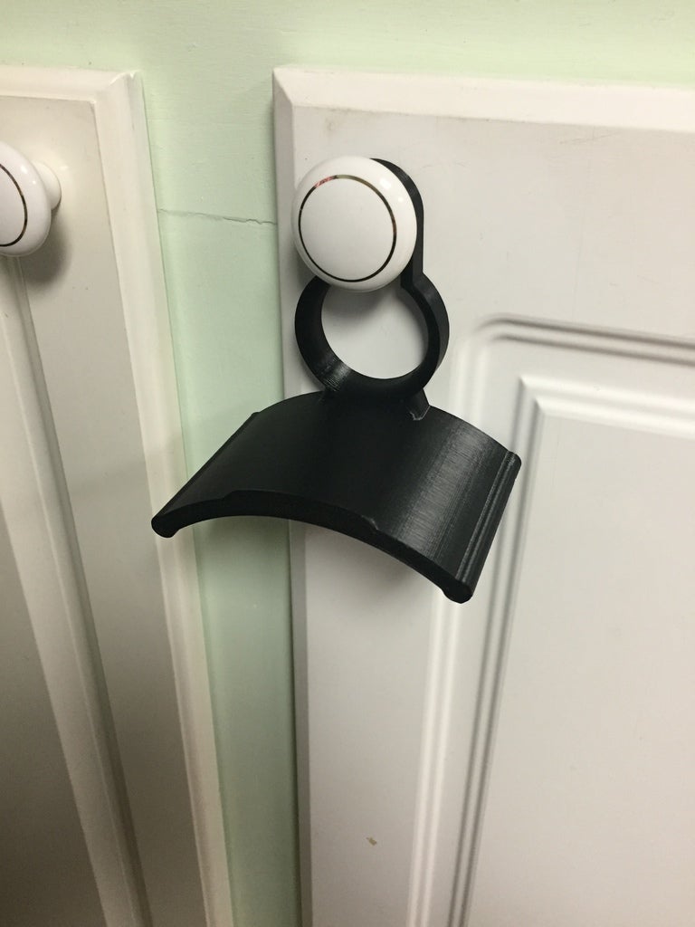 Headphone hanger for < 0.75" knob