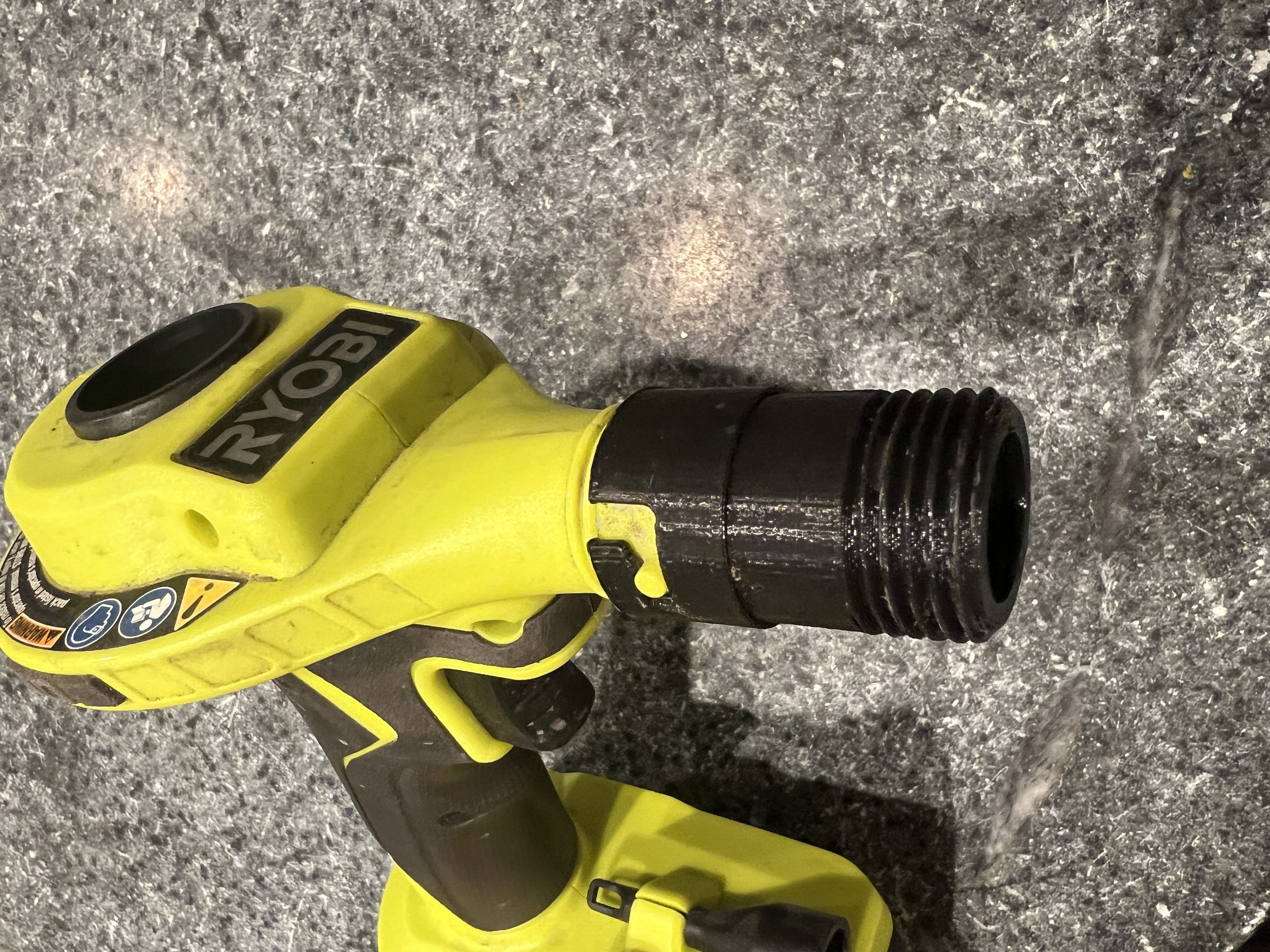 Ryobi inflator to garden hose adapter, male US GHT (model P738)