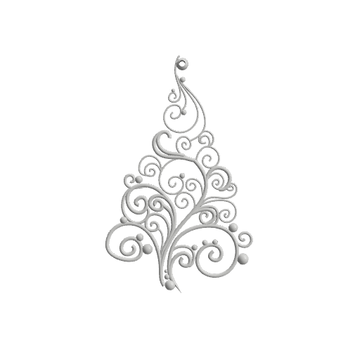 Swirl Christmas Tree Ornament