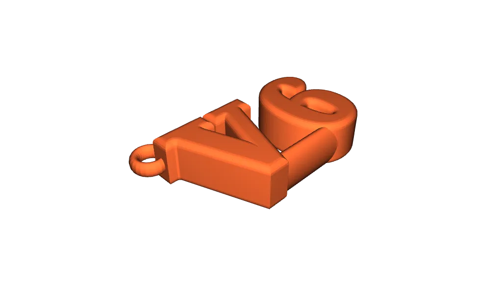 V6 Keyring by Hzon 3D | Download free STL model | Printables.com