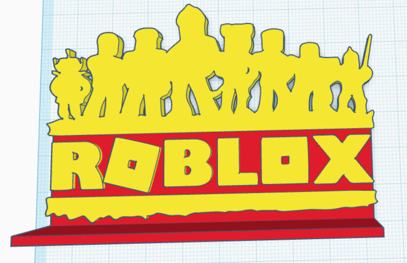 Roblox standing statuette - inscription on the shelf ver2