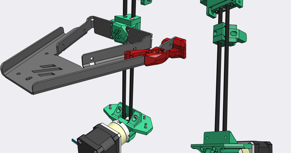 Voron0.2 Belted Z drive using geared stepper (POWERFUL) by djeZo888