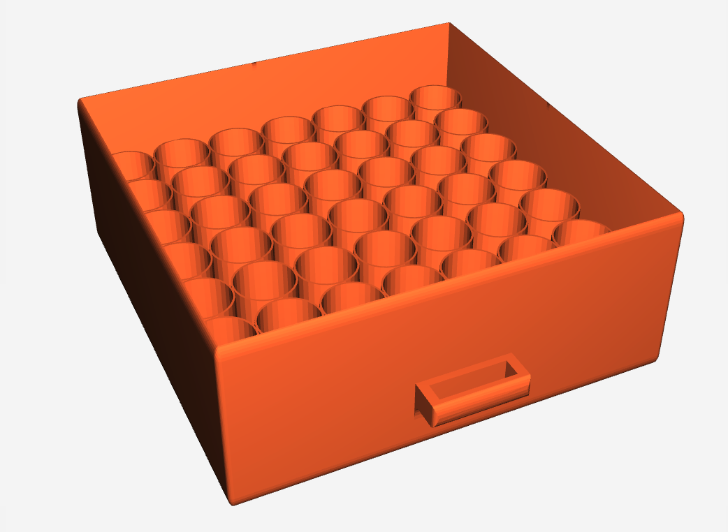 Under desk drawer for miniature paints