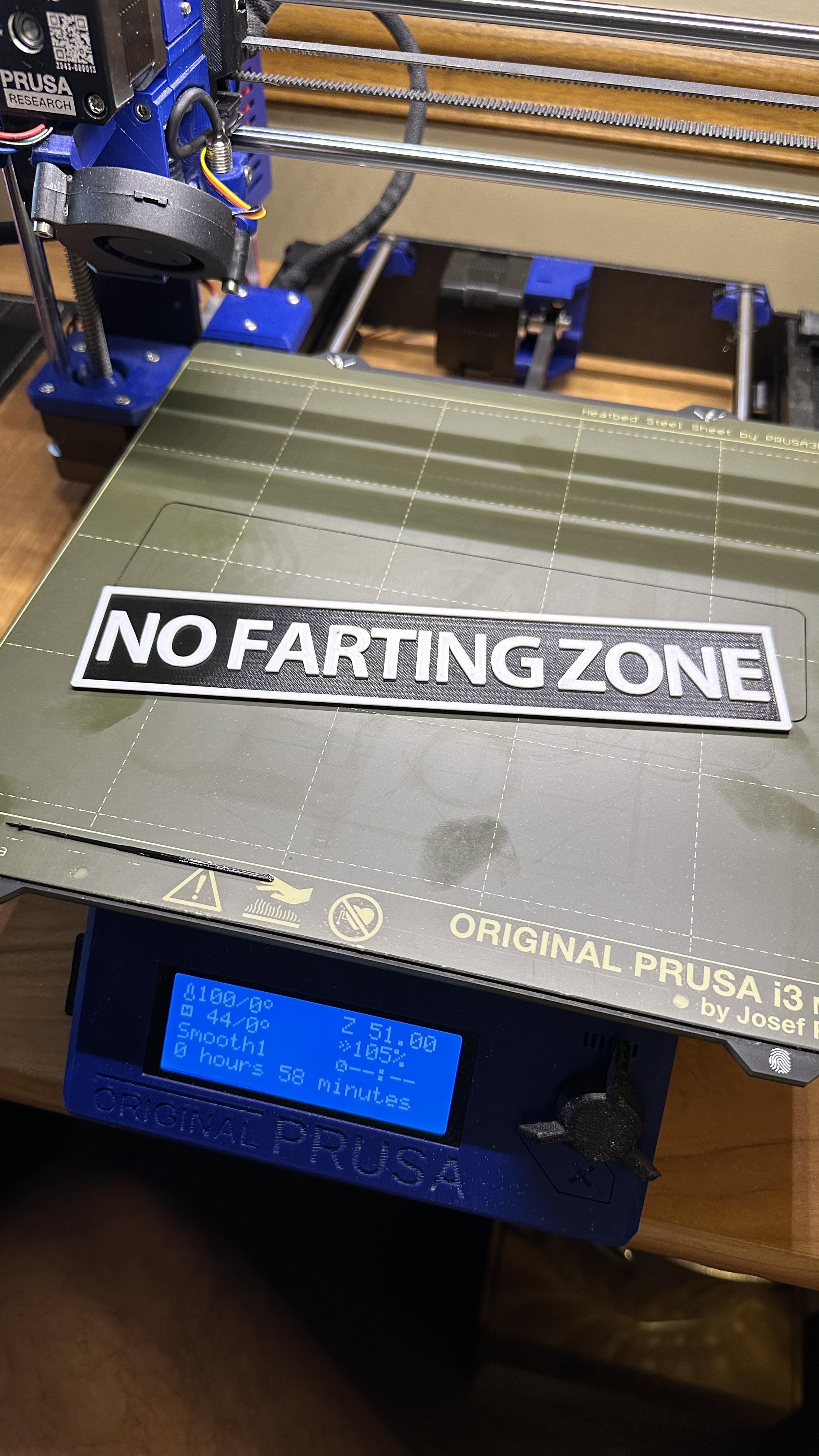 NO FARTING ZONE Sign
