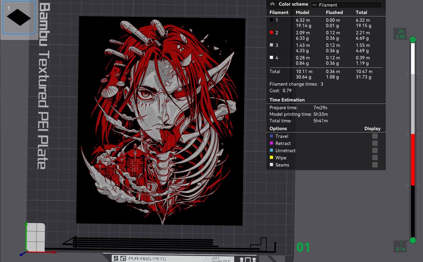 Miniatura 2 do modelo 3D Attack on Titan - HueForge