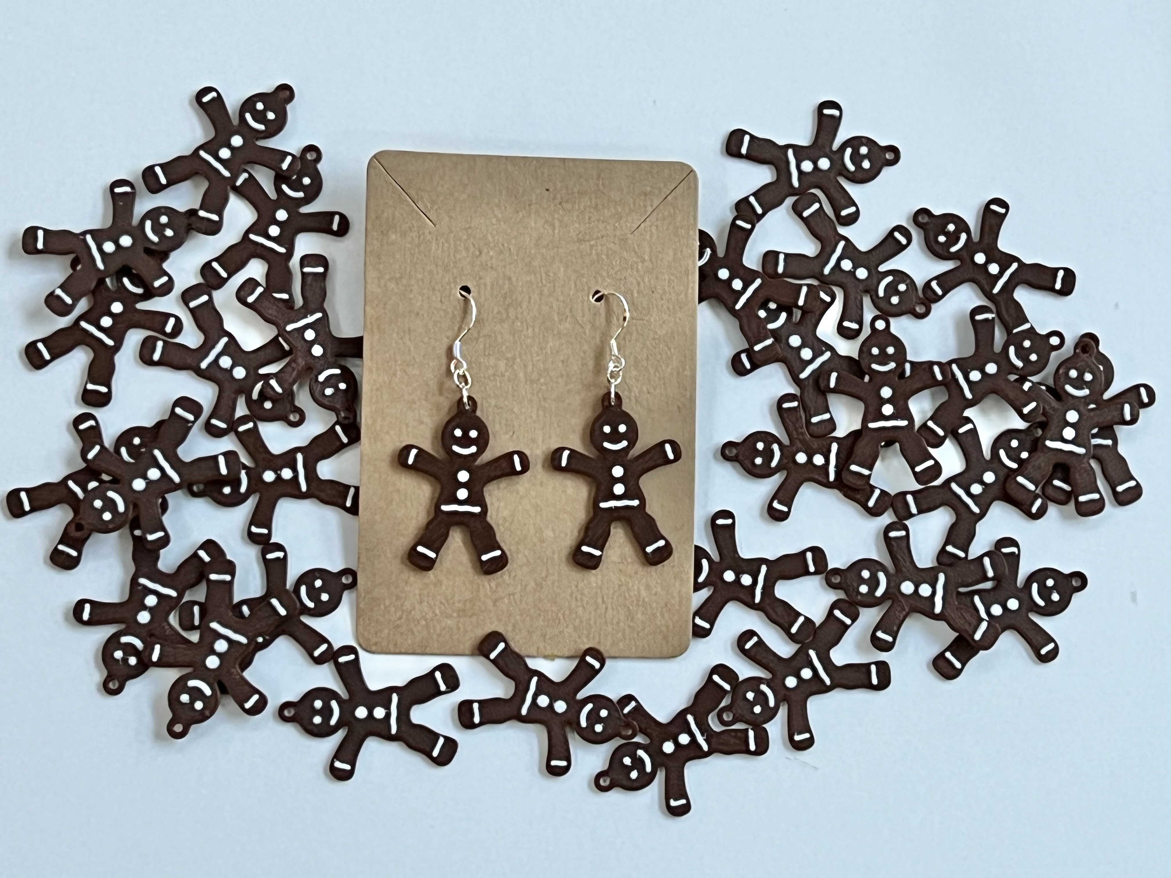 Gingerbread Man Earrings By Dteng Download Free STL Model gingerbread-man-earrings-by-dteng-download-free-stl-model