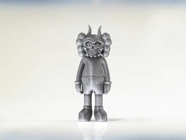 Kaws Inspired Model With Oni Mask