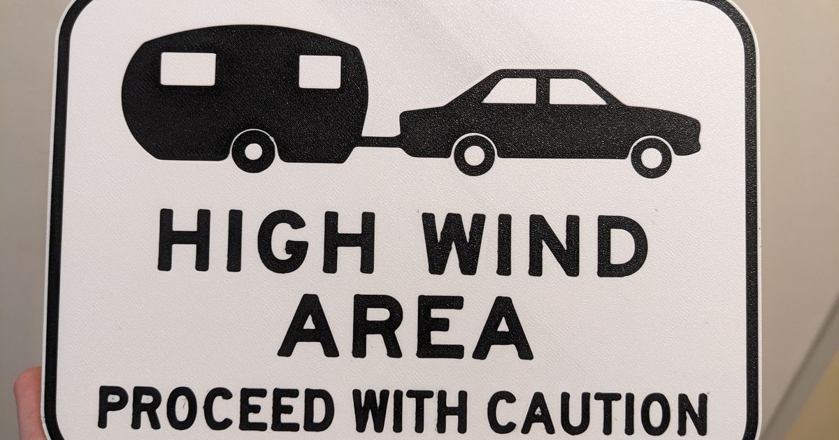 Australian Traffic Sign - High Wind Area by Dylan C | Download free STL ...