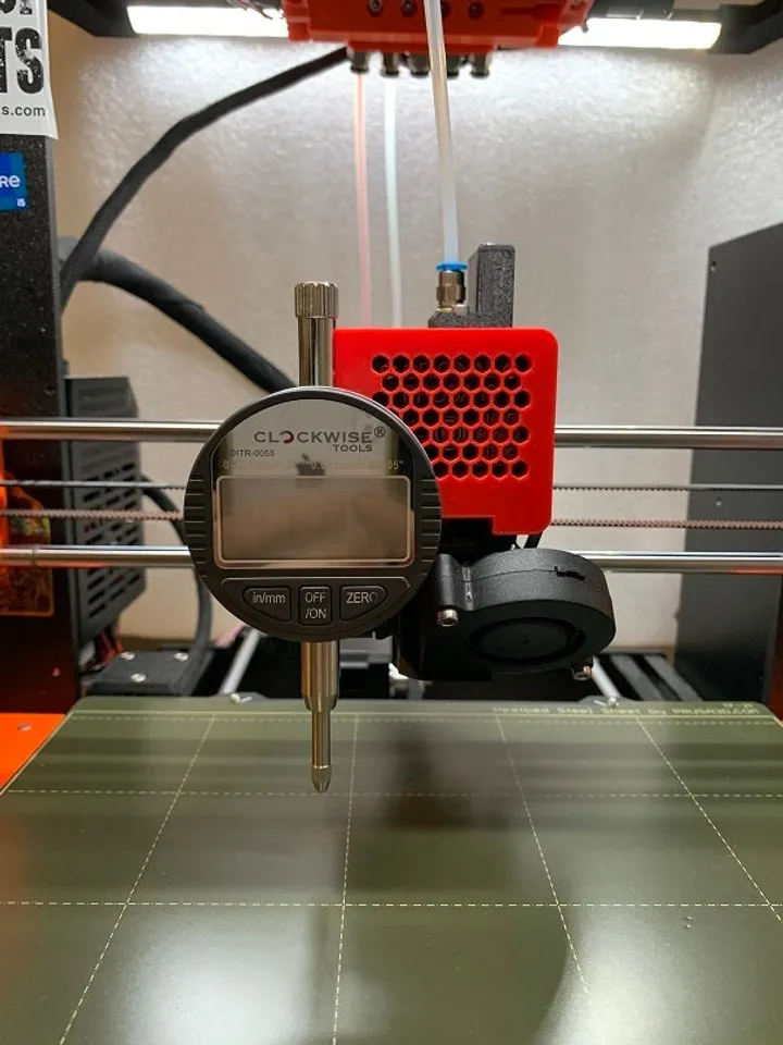 Slipon Dial Indicator Mount for Prusa Mk3s No Modification or