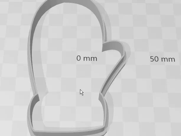 Mitten Cookie Cutter 02cm - 10cm