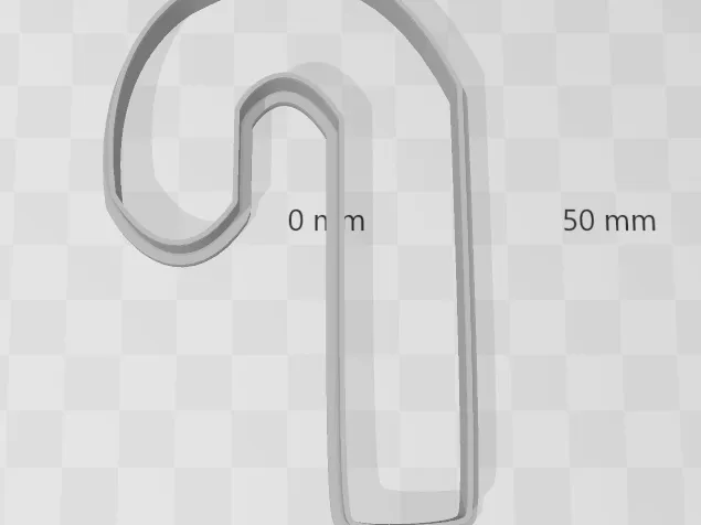 Candy Cane Cookie Cutter 02cm - 10cm