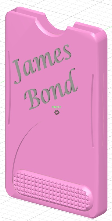 Cascade card wallet (Print-in-place) - With name