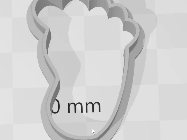 Baby Foot Cookie Cutter 02cm - 10cm
