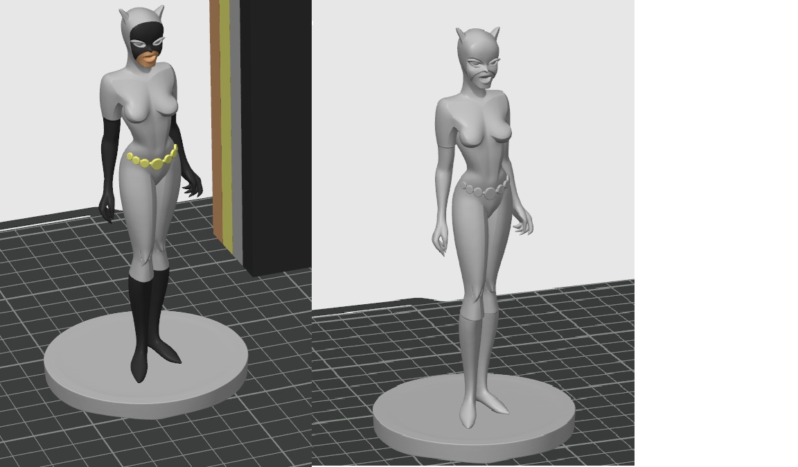 Catwoman animated series 4 colors / 1 color