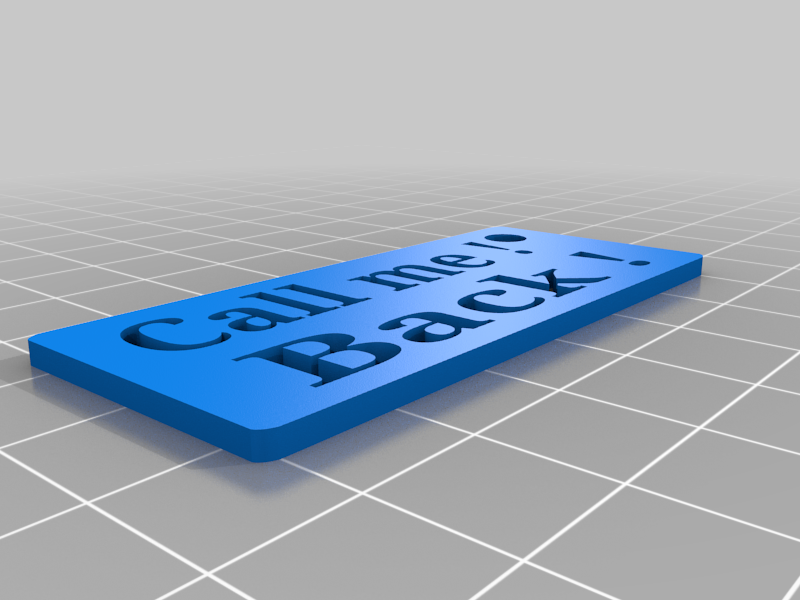 call me back key chain by RissoRius Download free STL model