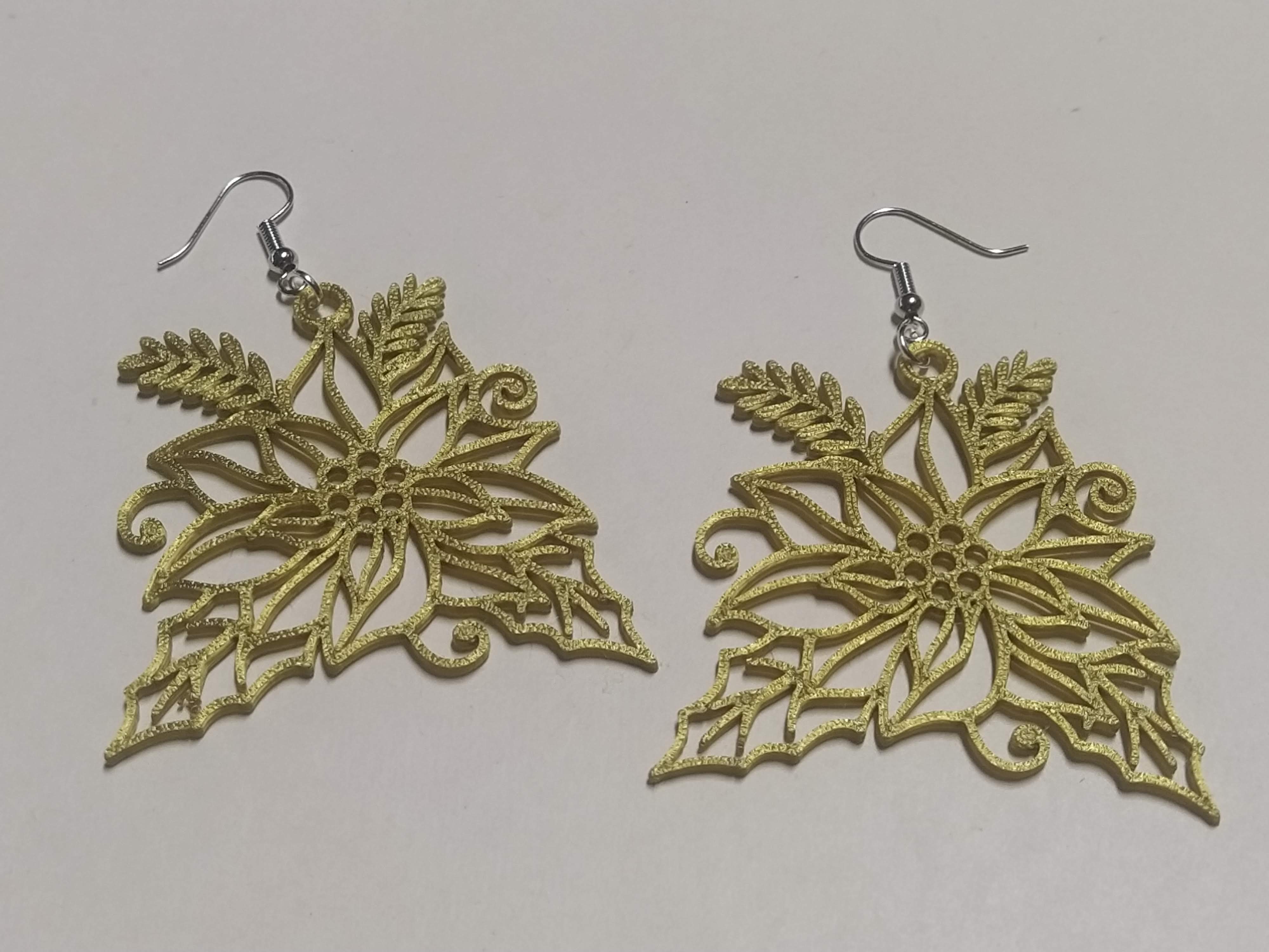 Christmas Flower Earrings