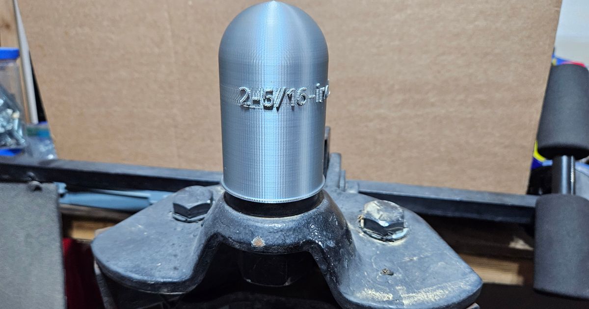 Trailer Ball Hitch Cover for 25/16 Inch by Tom S Download free STL