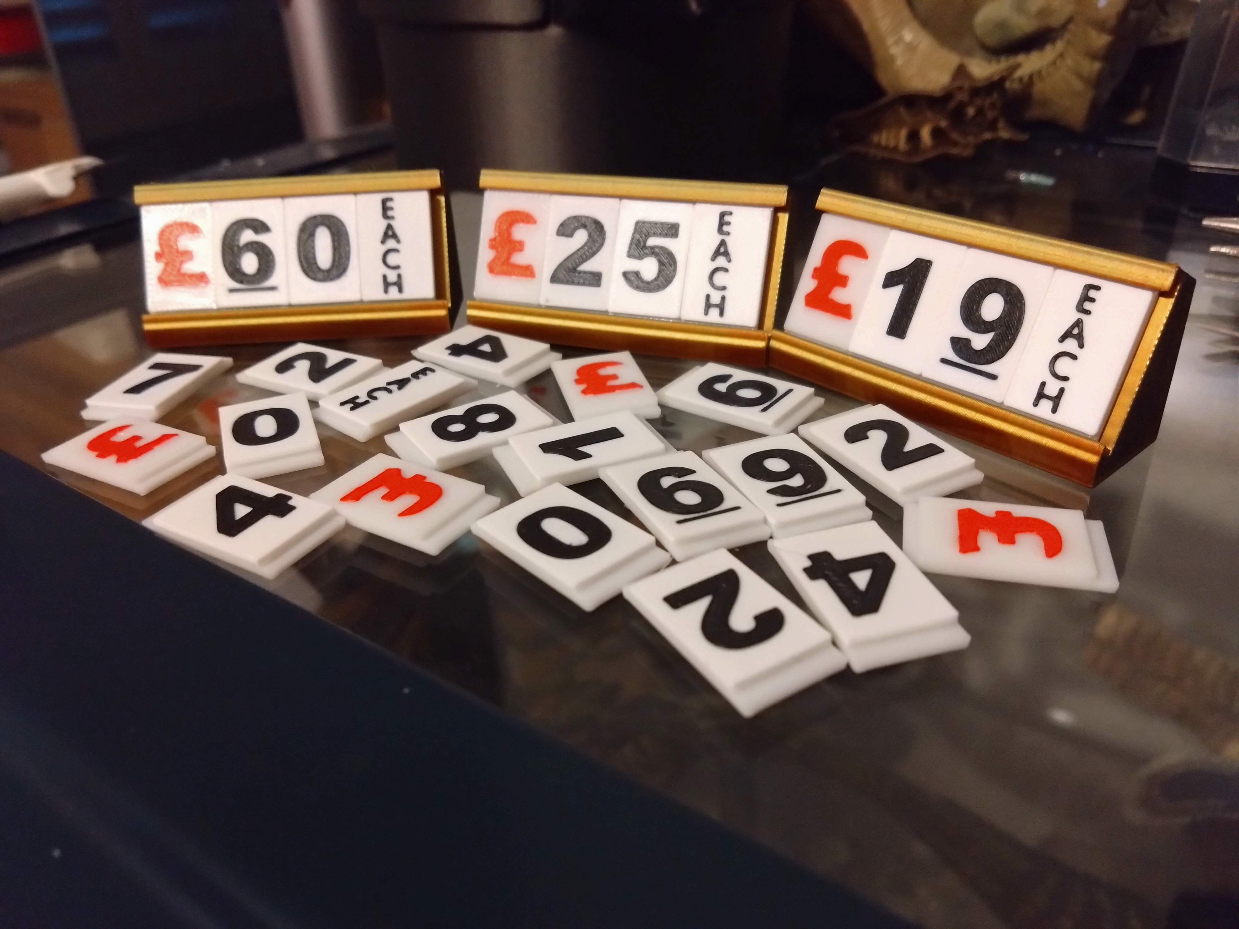 Price Cards with Stands