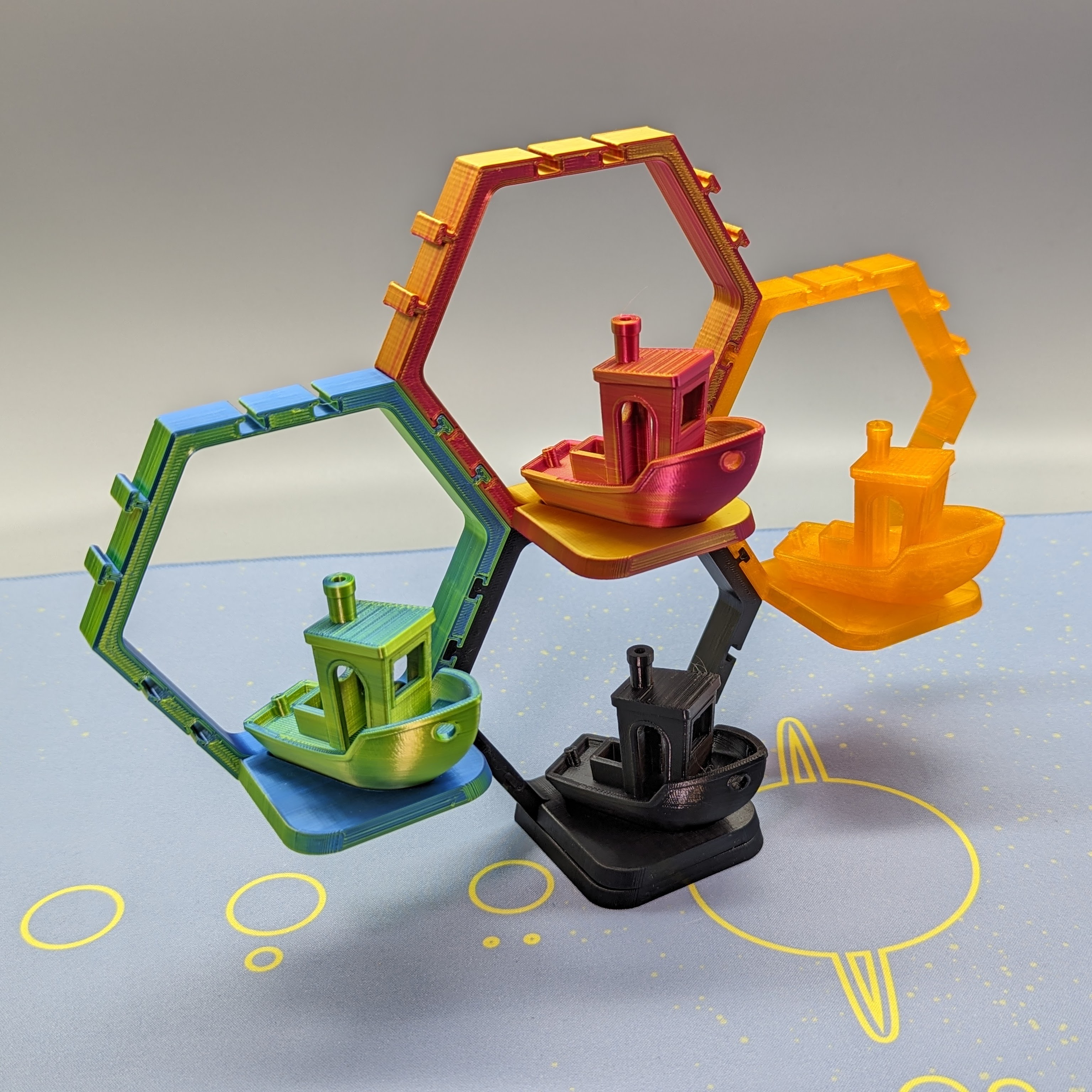 Hexagon Benchy Display