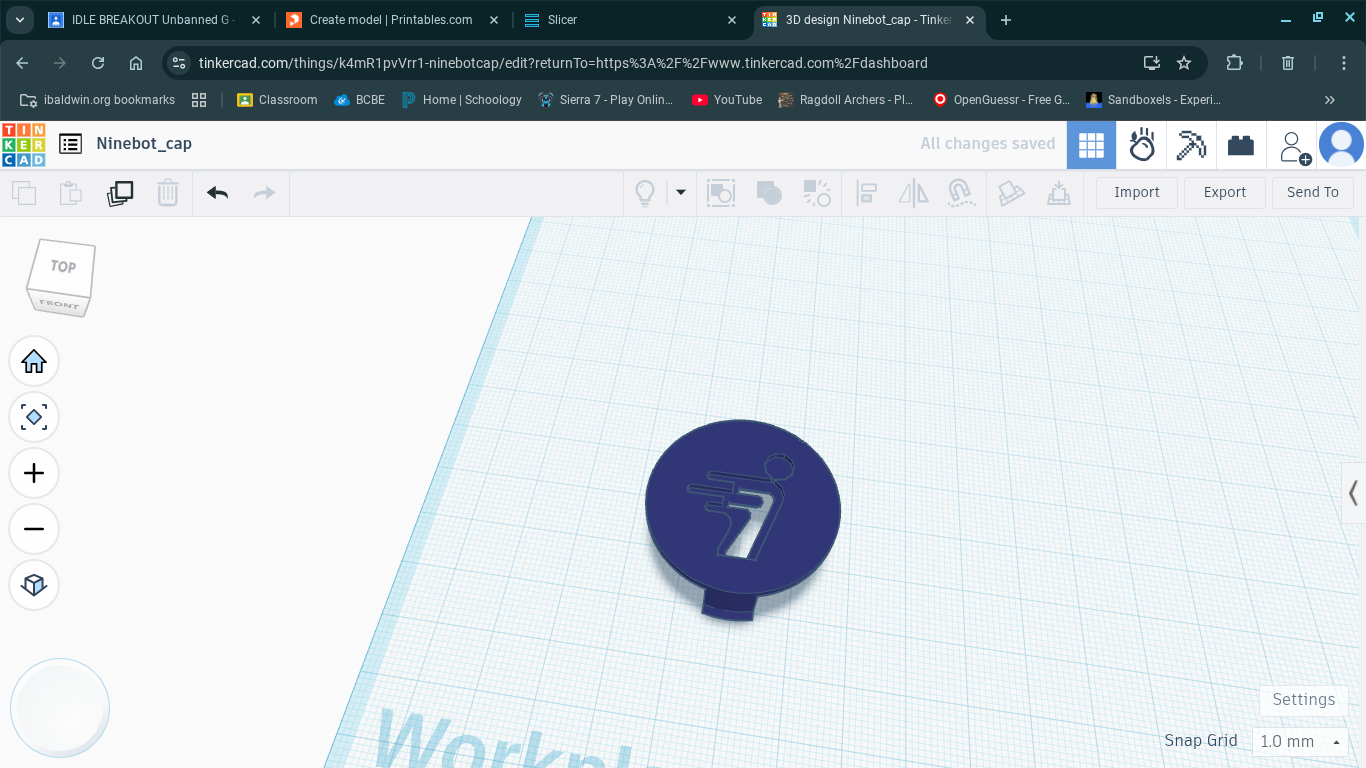 Nine-bot scooter cap