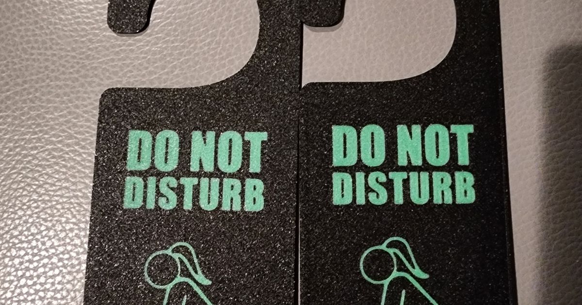 Do Not Disturb Door Hanger Sex Remix Face Down Print Color Seprated