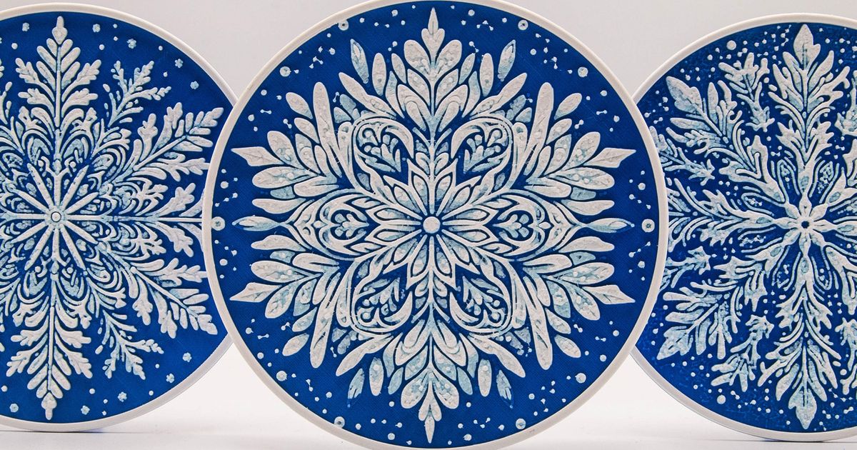 Snowflake Coasters por Bamingo Design | Descargar modelo STL gratuito ...