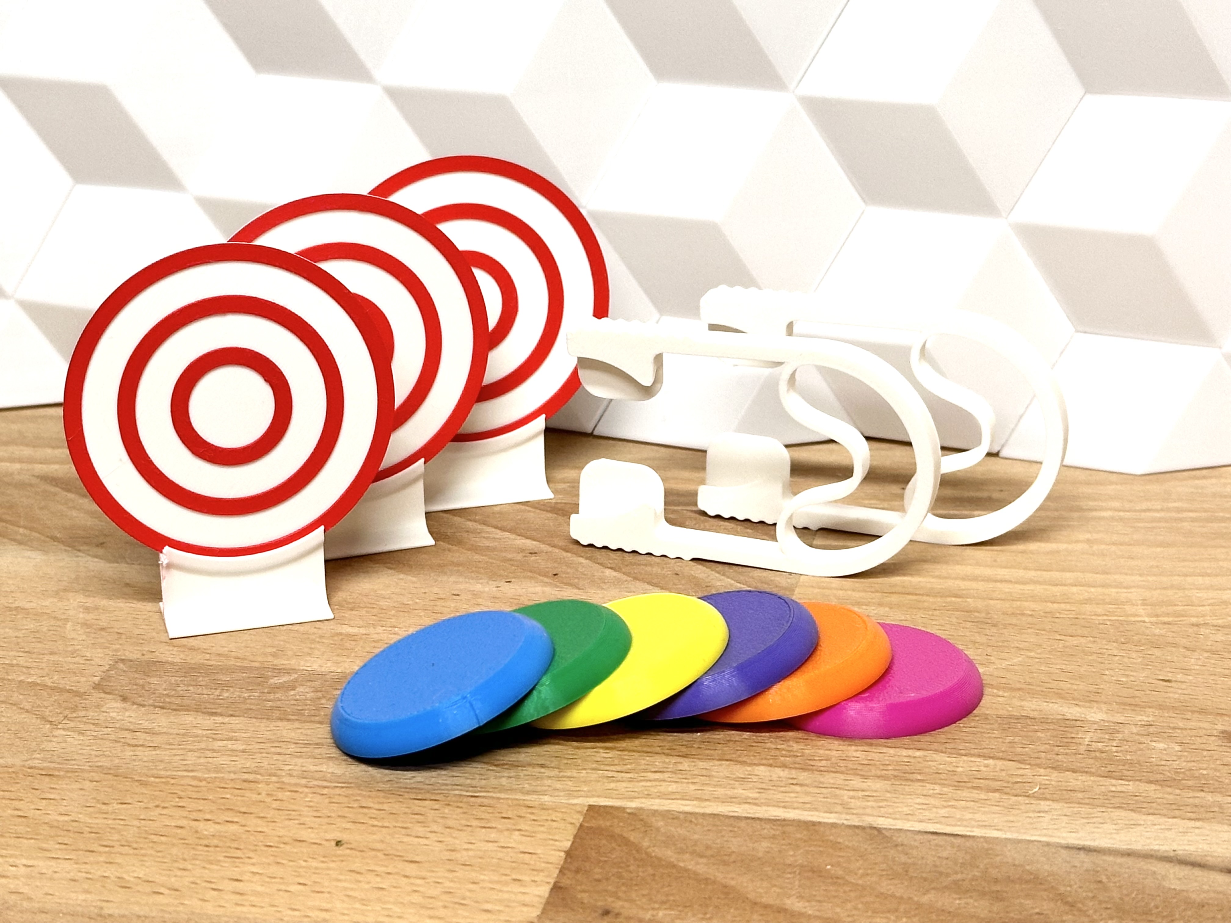 Disk Duel Game (launch disk, shoot targets, win the challenge!) by