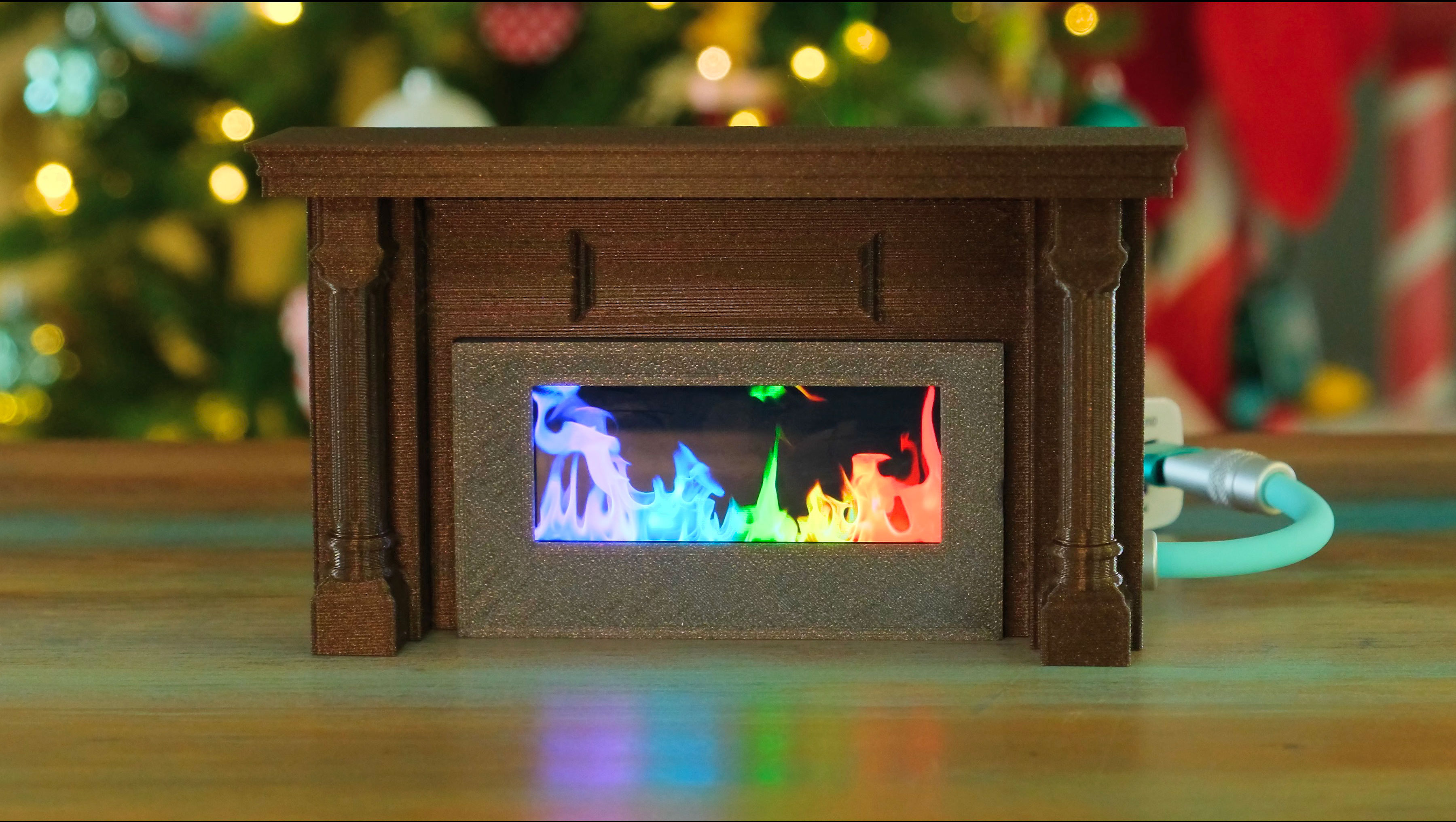 ESP32 S3 Fireplace Yule Log by Adafruit Download free STL model