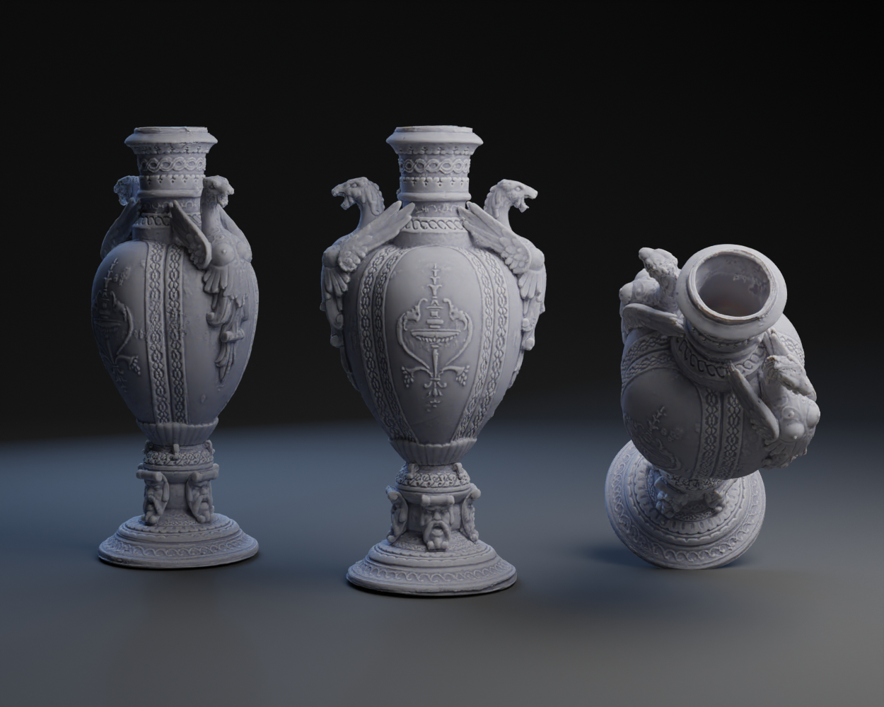 Vase with Winged Griffins by Prosper Jouneau