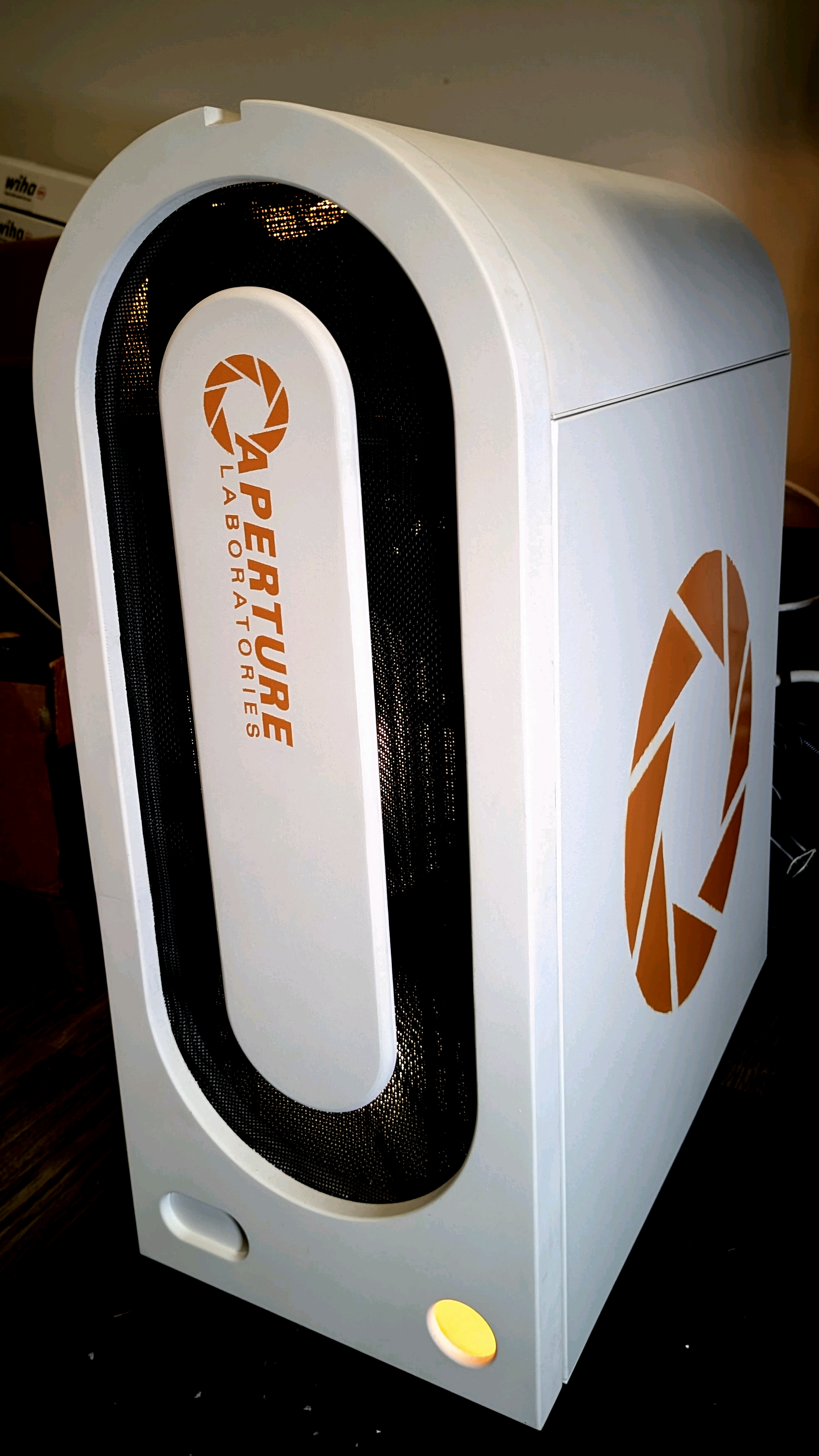 mATX Aperture Science PC Case Mod from Portal.