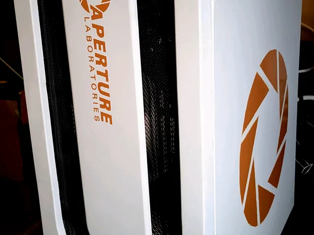 mATX Aperture Science PC Case Mod from Portal.