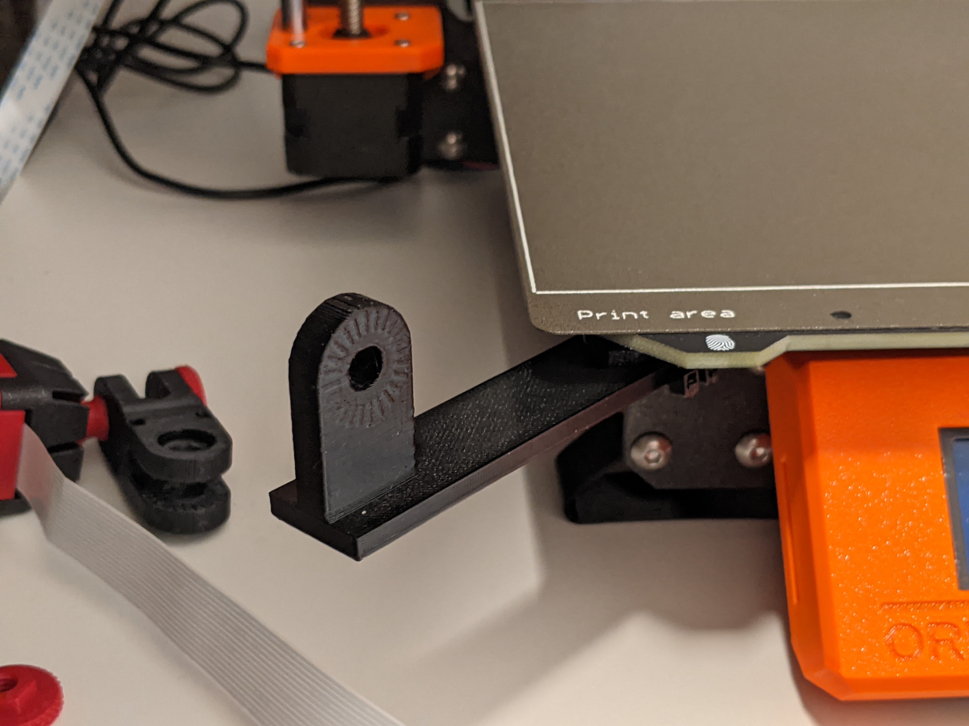 Bed mount for Articulating Raspberry Pi Camera for Prusa MK3