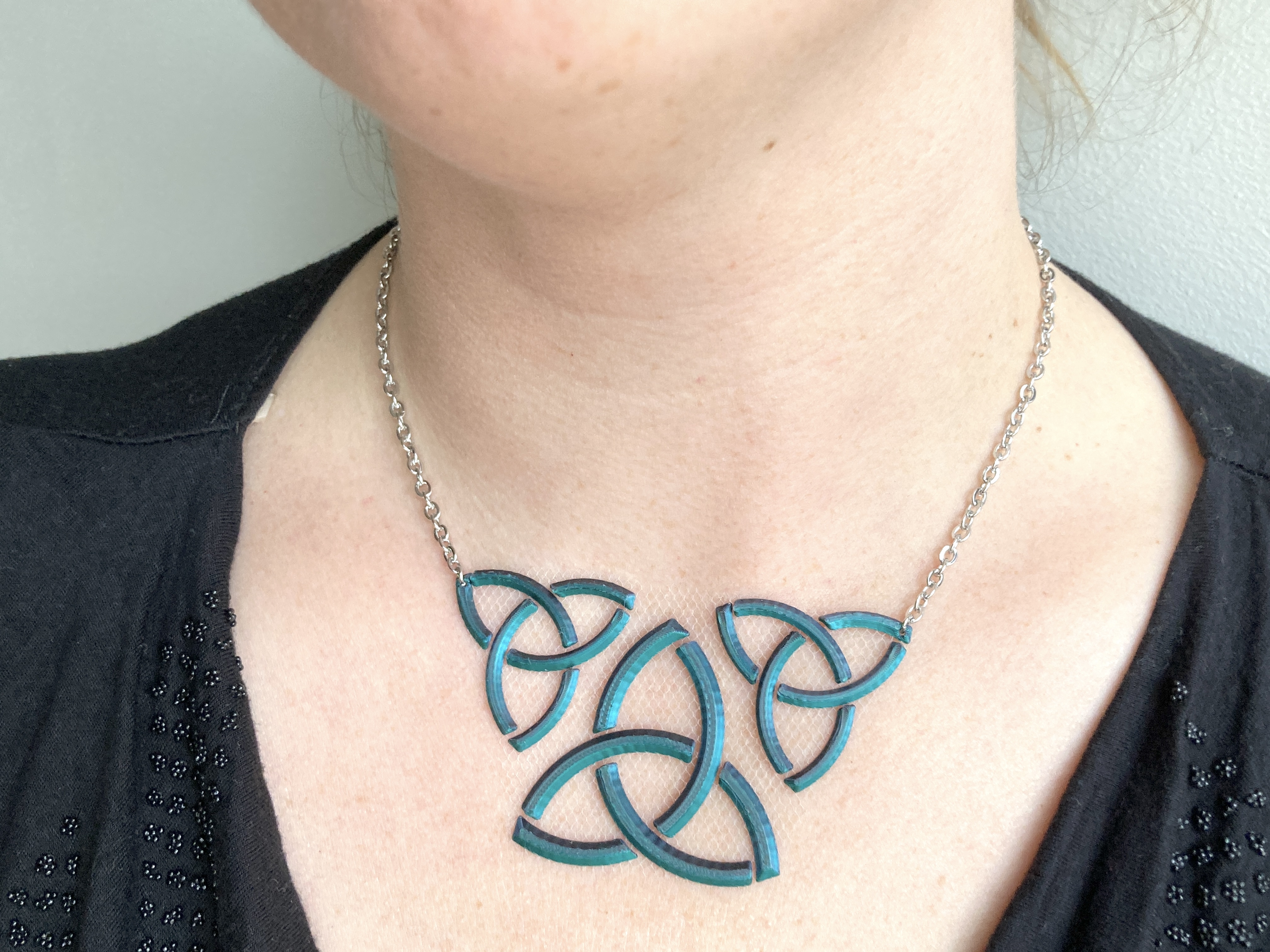 Celtic Trinity Knot Floating Necklace