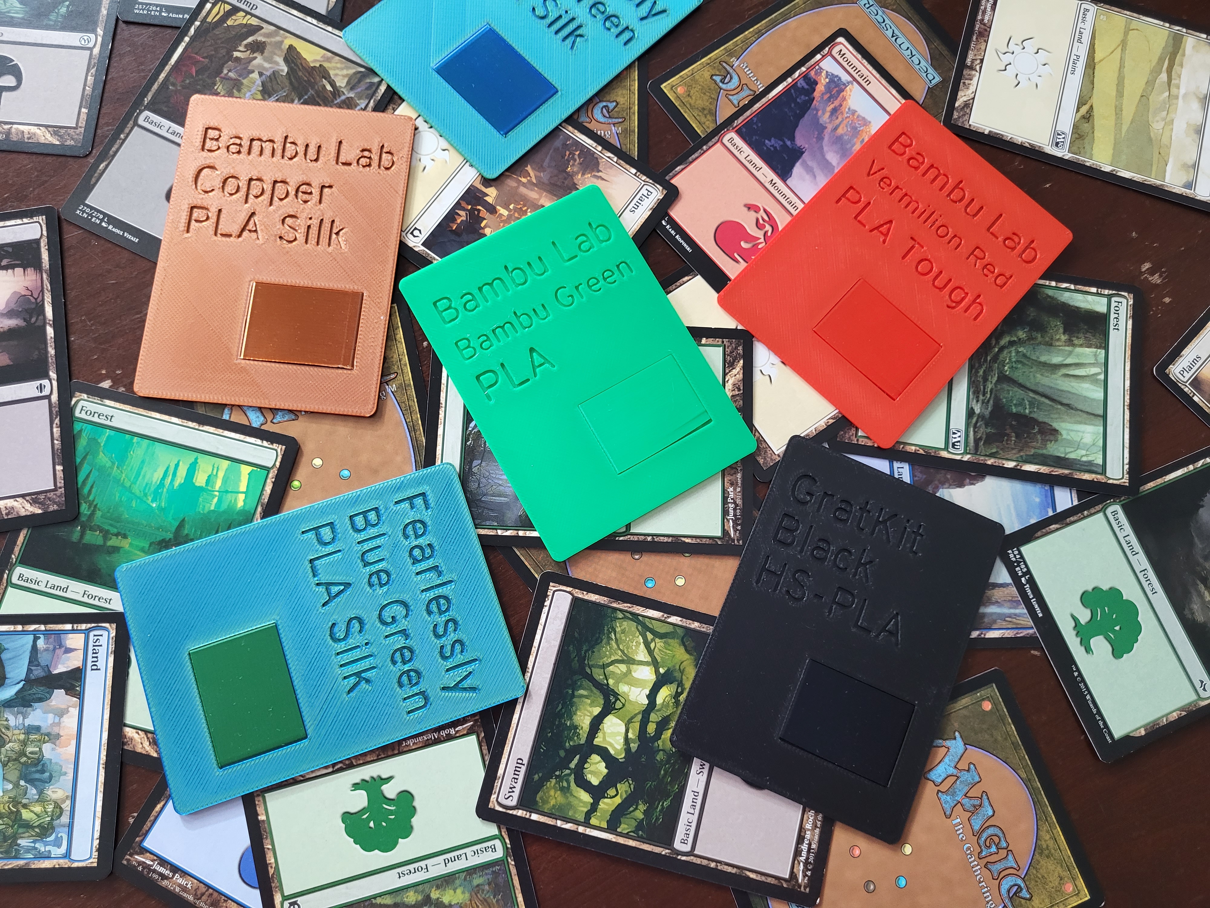 Trading Card Sized Filament Swatches
