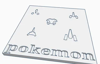 lowpoly Pokemon stand for ( 3d printed Low-Poly Charmander, Low-Poly Pikachu, Low-Poly Squirtle, Low-Poly Bulbasaur, Low-Poly Totodile)