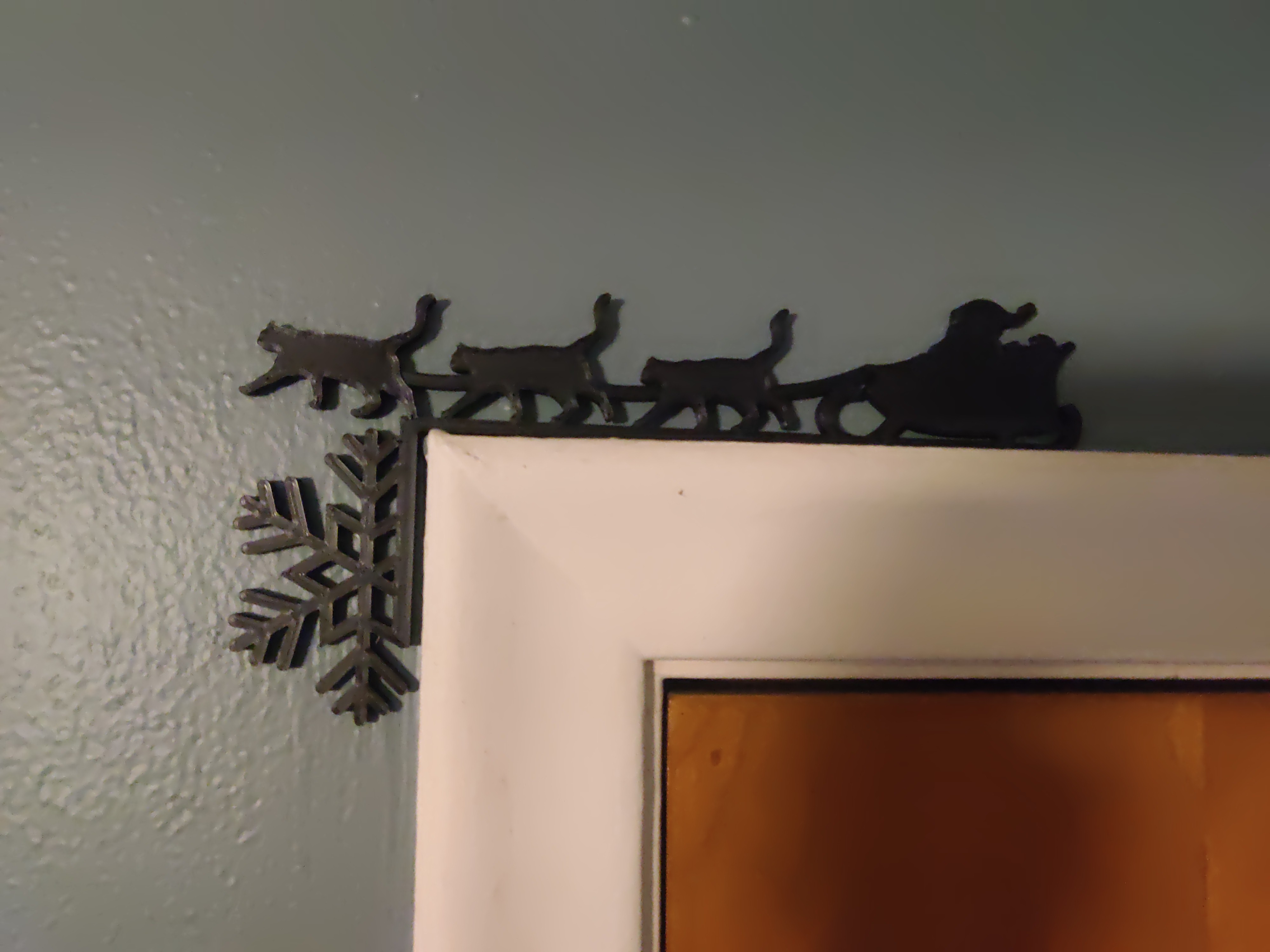 Christmas Cats Door Trim Decoration by Steve S. Download free STL