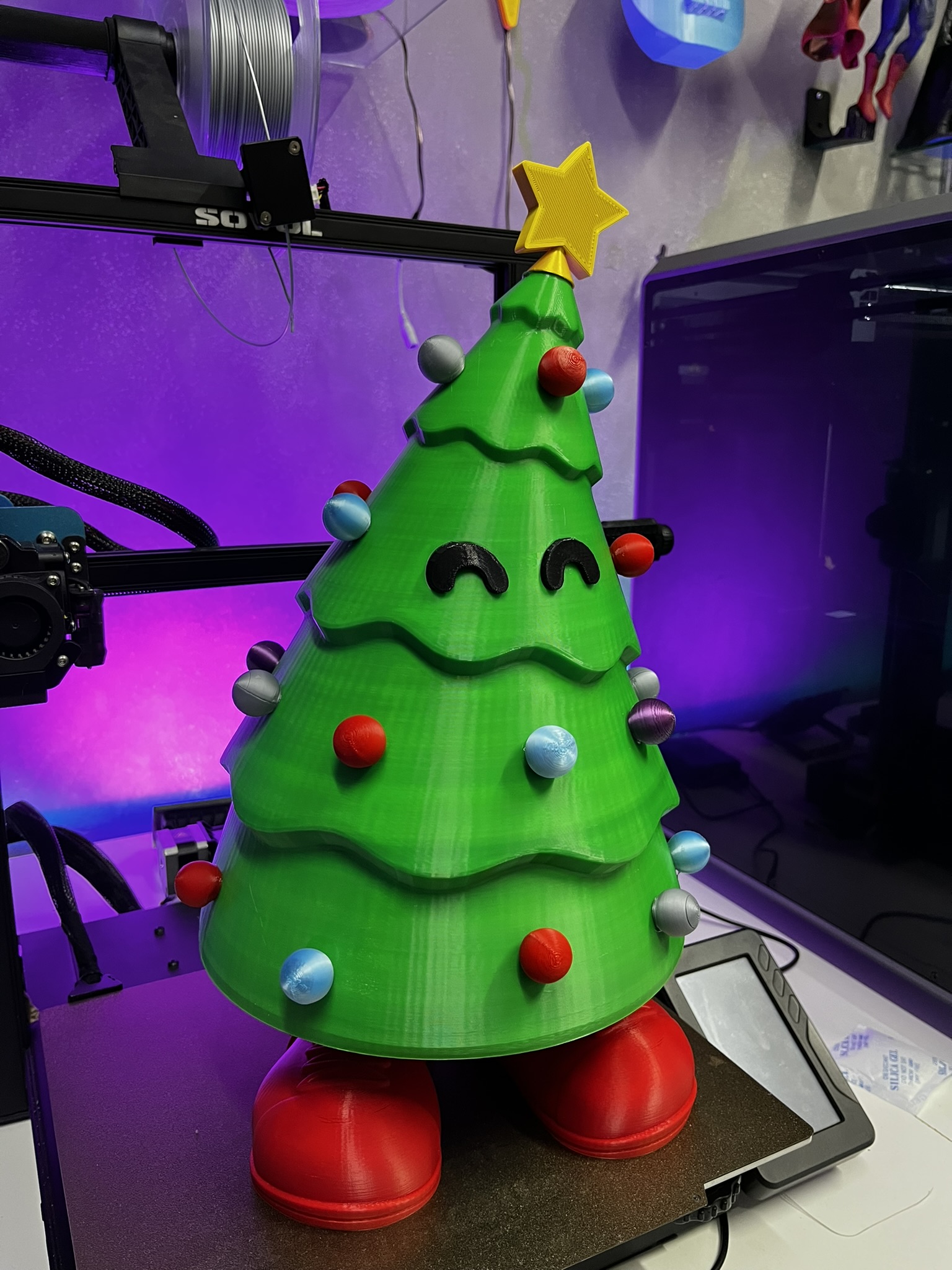 tree decorations and star 3D model thumbnail