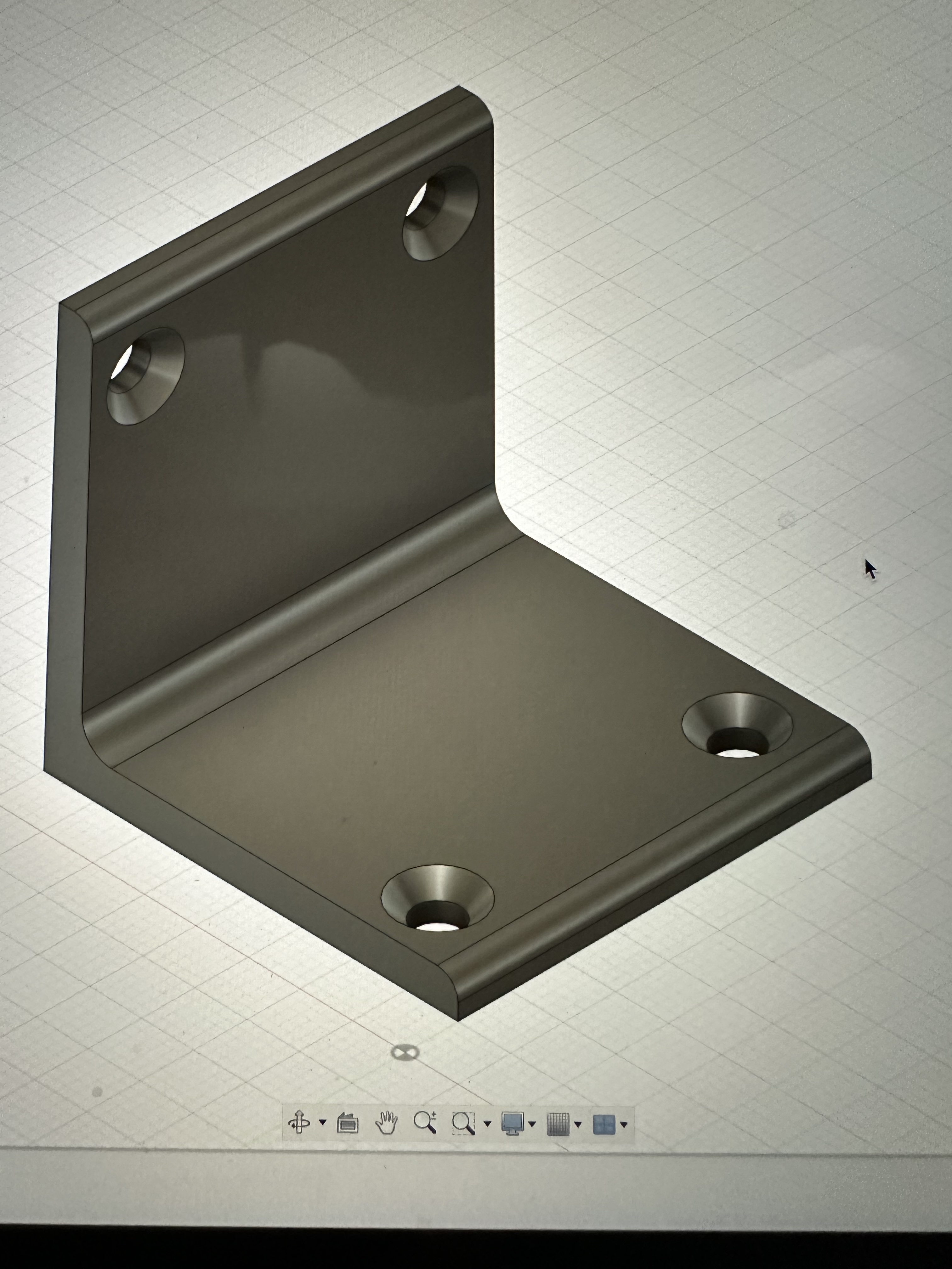 Simple right angle bracket
