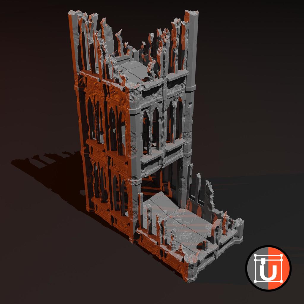 SciFi Gothic Dice Tower Updated by Udo's 3D World Download free STL