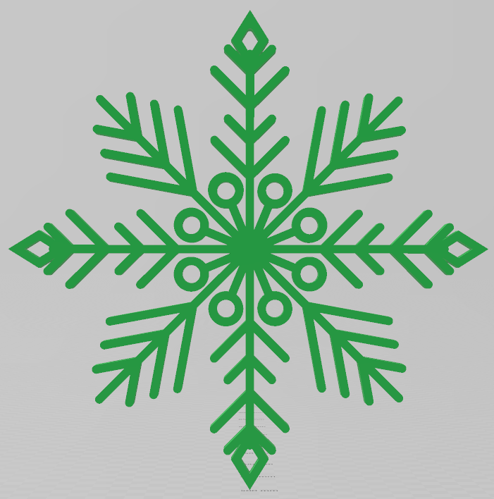 EASY TO PRINT, SNOWFLAKE, CHRISTMAS ORNAMENT 23, ORNAMENTS