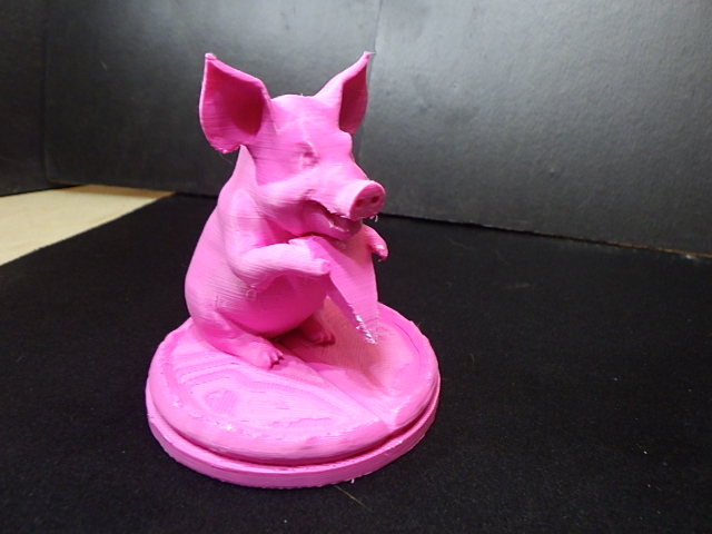 A Happy Smiling Pig Enjoying a Delicious Pizza