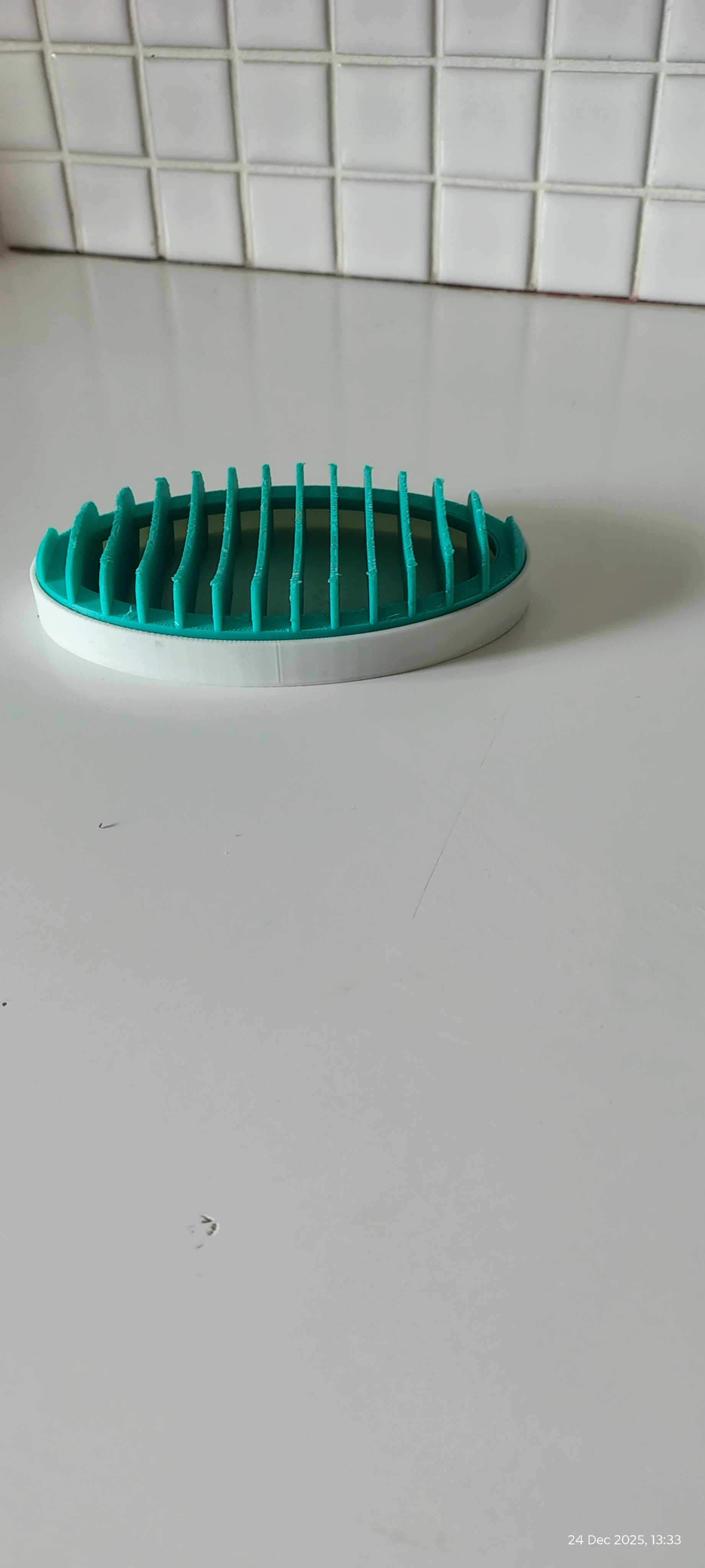 Soap tray with container and grate