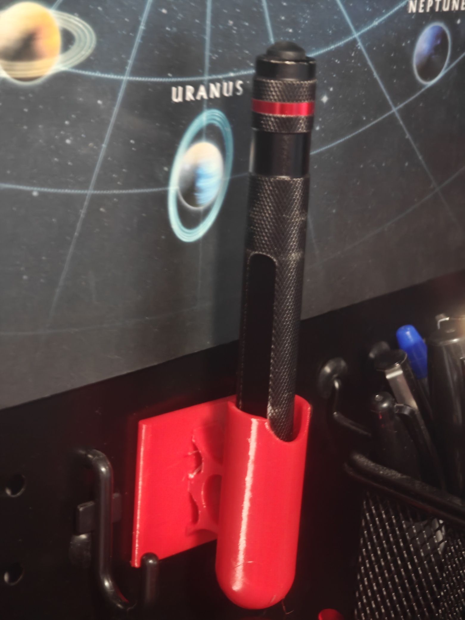 Pegboard Flashlight Holder