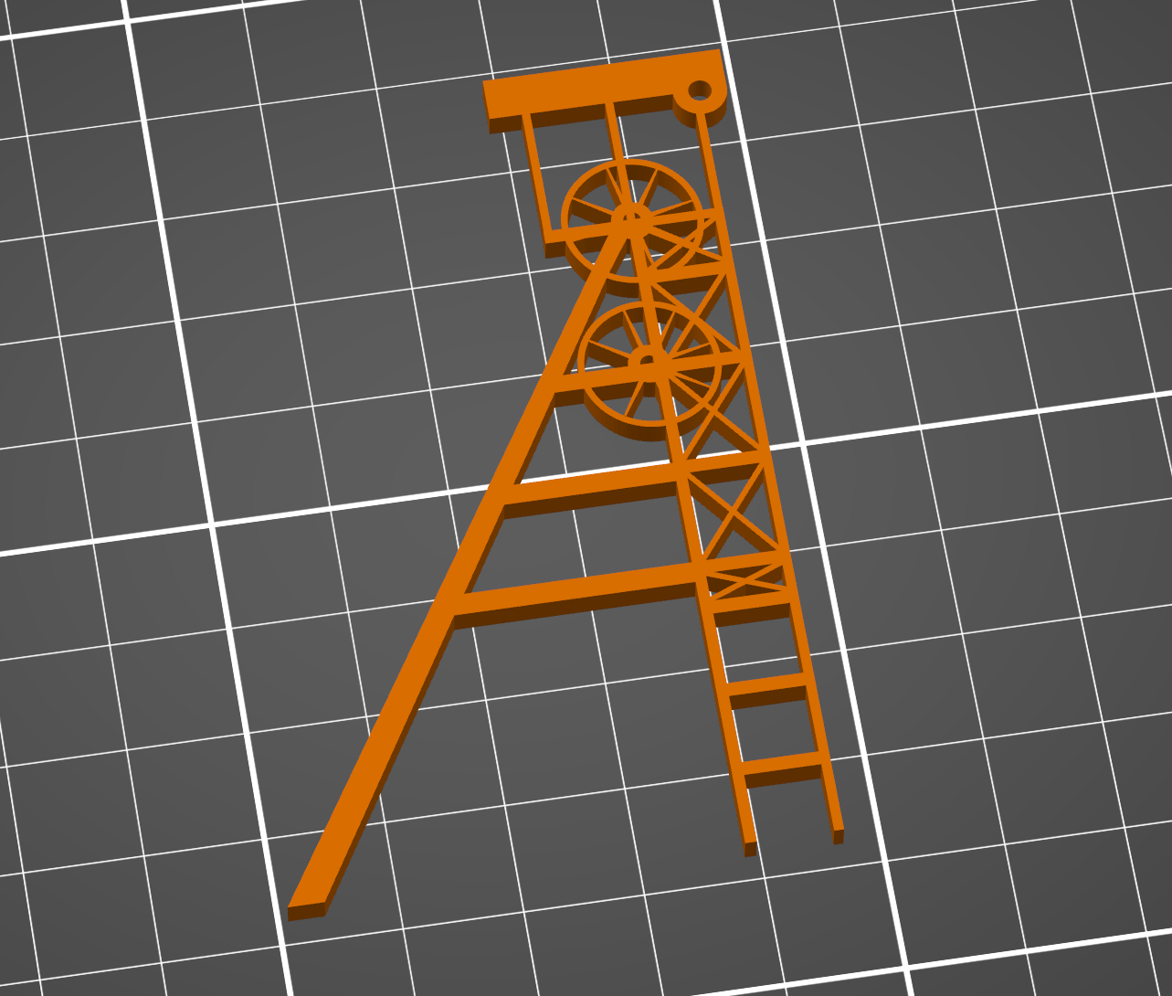 Mineshaft / mine shaft keychain / earring