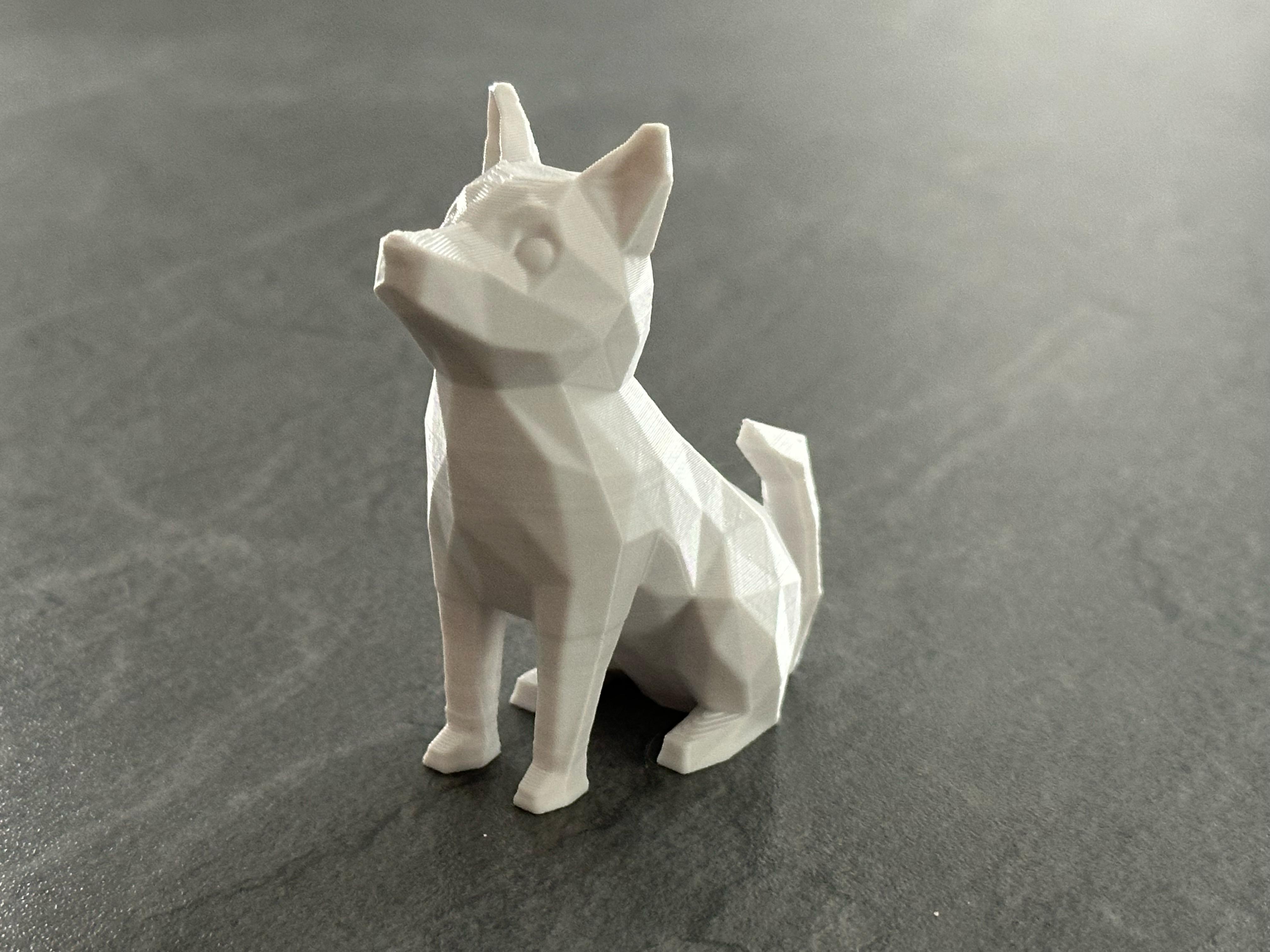 Cute Sitting Low Poly Dog (no Supports) By Matthias L 